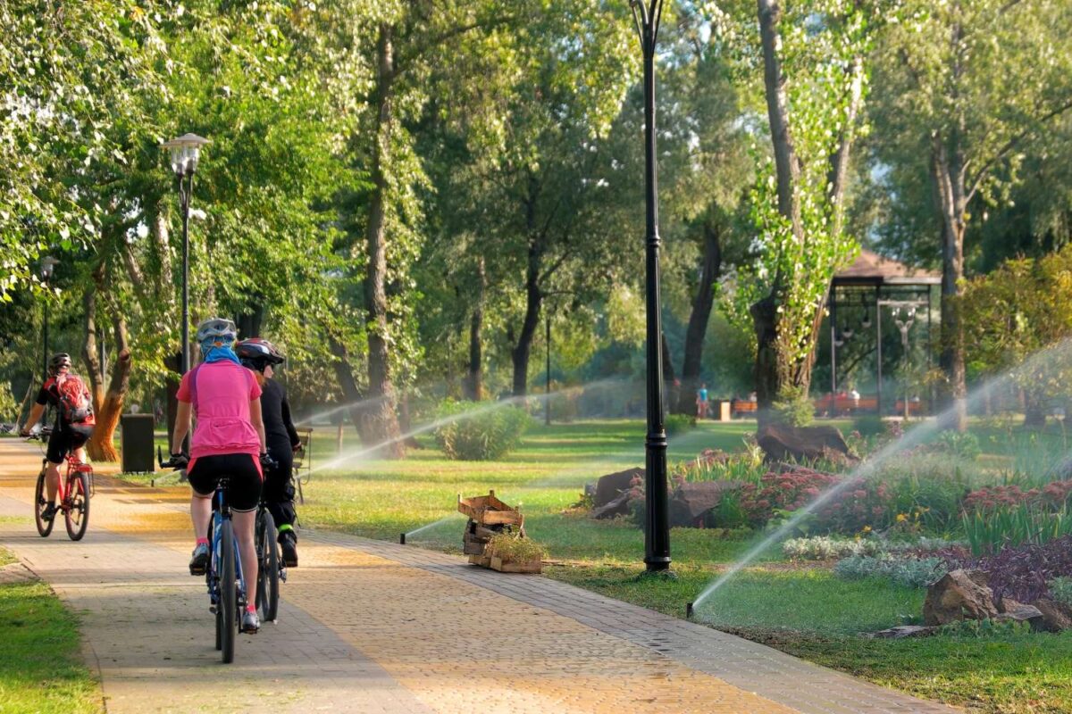 Park zum Fahrradfahren