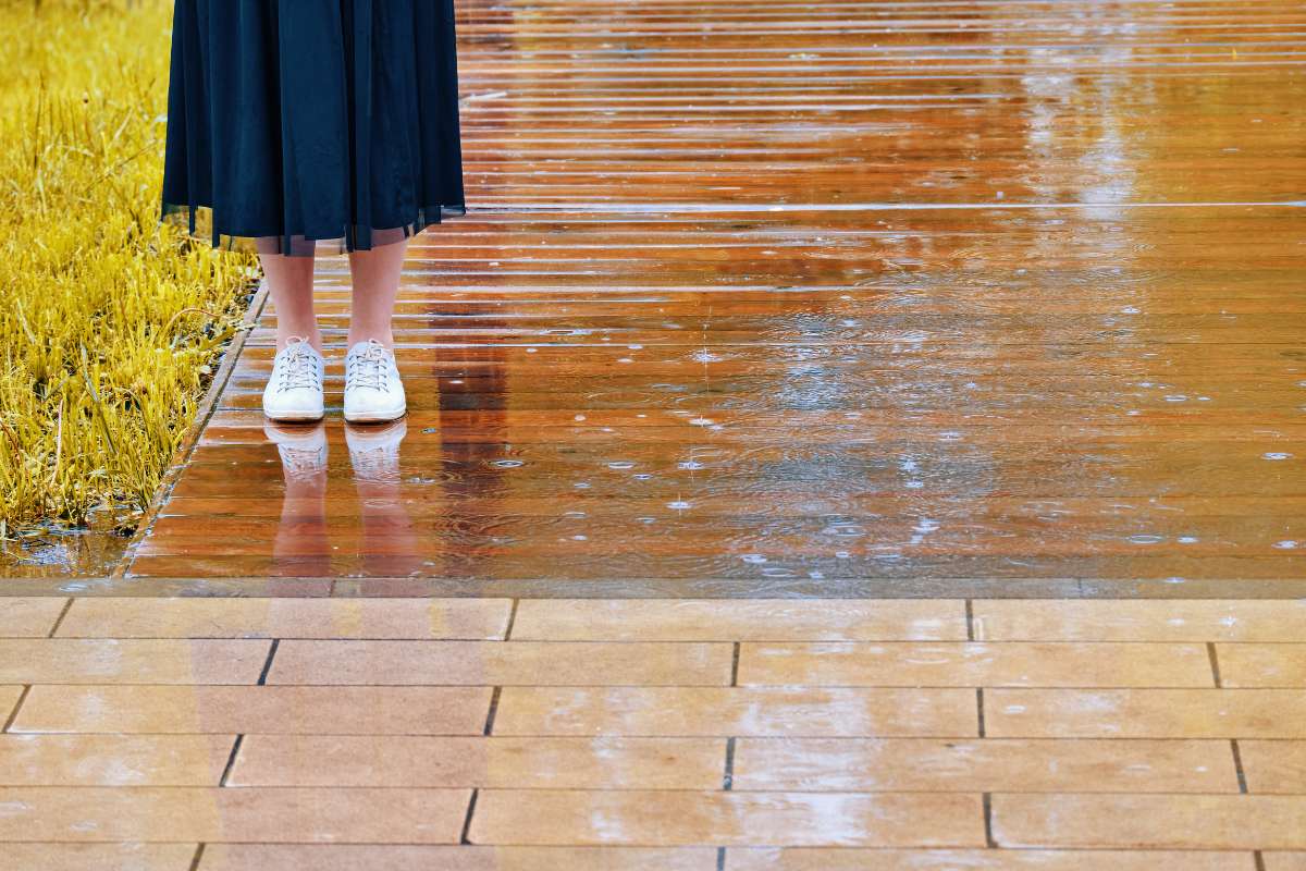 Haueingang Bodenbelag Regen